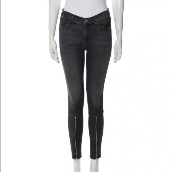 Jbrand Alana high rise skinny crop front zip denim - Picture 3 of 13